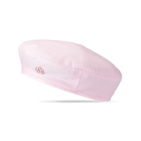 メゾンミッシェル  レディース 鳥打ち帽 付属物 New billy logo-plaque beret Pink
