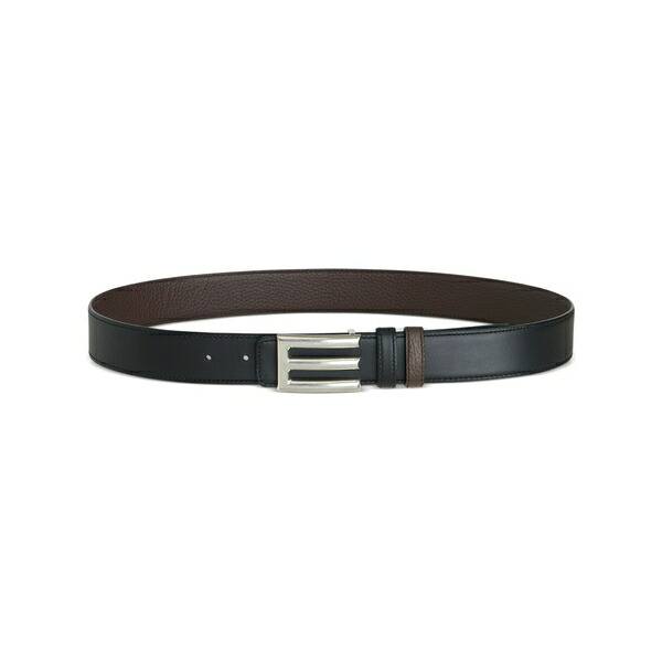 エトロ メンズ 三尺帯 付属物 Logo-buckle leather belt  Black