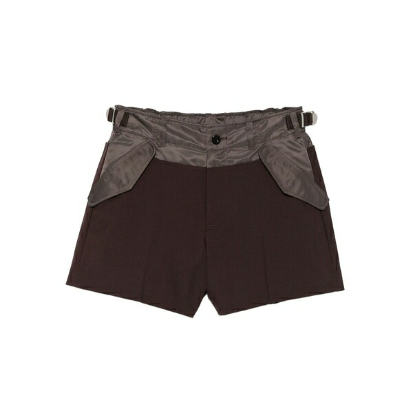 サカイ レディース カジュアルパンツ ボトムス Panelled tailored shorts Brown｜asty