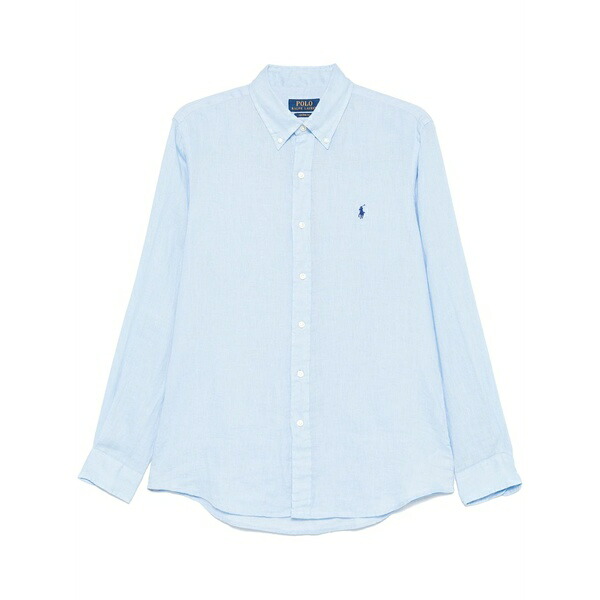 ラルフローレン メンズ プルオーバー トップス Polo pony-embroidered shirt Blue