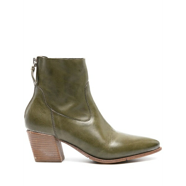 モマ レディース ブーツ シューズ Triumph leather boots Green|asty