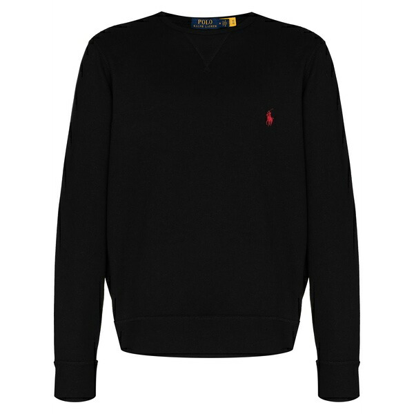 ラルフローレン メンズ パーカー・スウェットシャツ アウター Logo-embroidered sweatshirt Black|asty