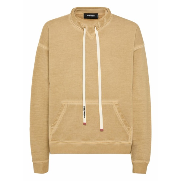 ディースクエアード メンズ パーカー・スウェットシャツ アウター Drawstring sweatshirt Neutrals｜asty