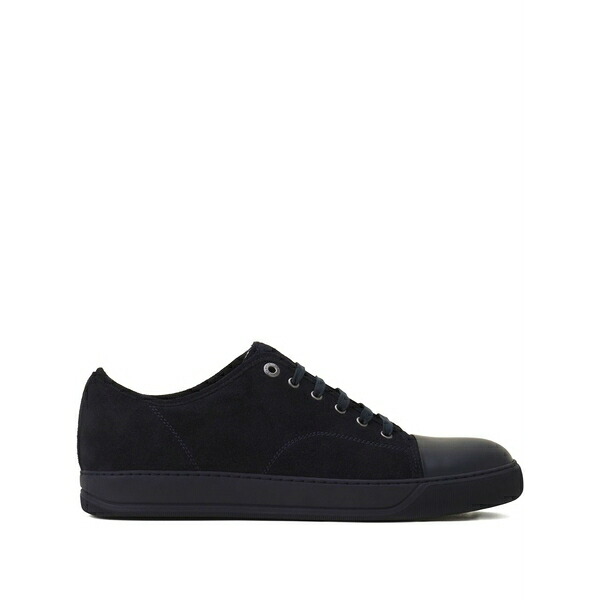 ランバン メンズ スニーカー シューズ Suede leather cap-toe sneakers  Blue