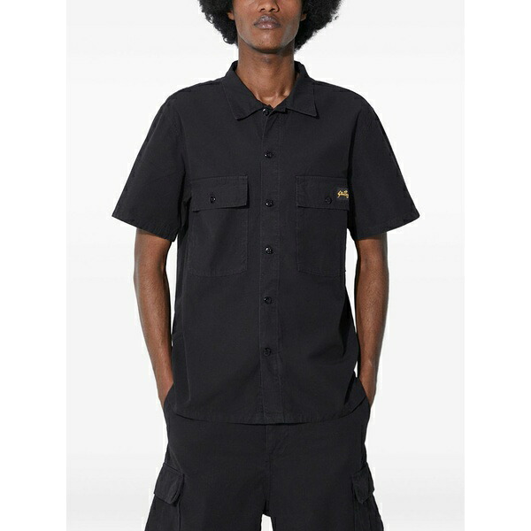 スタンレイ メンズ シャツ トップス Chest-pocket short-sleeve shirt Black