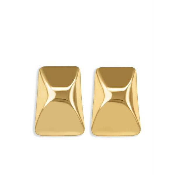 アニービン レディース ピアス＆イヤリング アクセサリー Curved rectangle earrings Gold｜asty