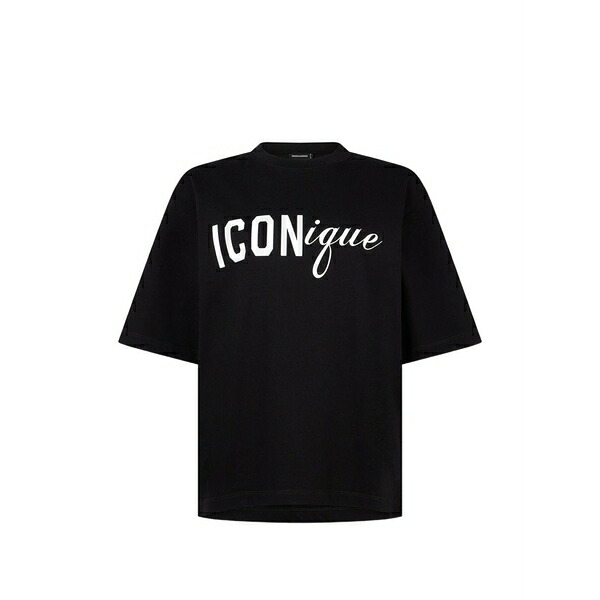 ディースクエアード レディース プルオーバー トップス Iconique t-shirt Black
