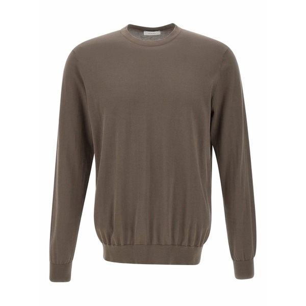 ディクタット メンズ ニット\u0026セーター アウター Crew-neck cotton sweater Brown