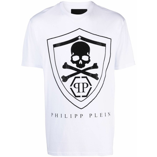 高い素材 フィリッププレイン メンズ Tシャツ トップス ラインストーン