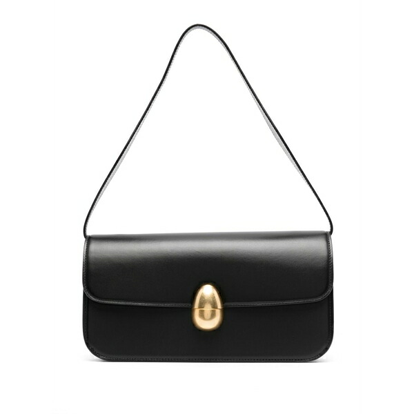 ネオウス レディース ショルダーバッグ 御徒面子 Polished-finish shoulder bag Black