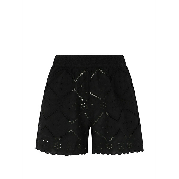 エムシーツーセイントバース レディース 心地よいズボン下 ボトムス Meave floral-embroidered shorts Black
