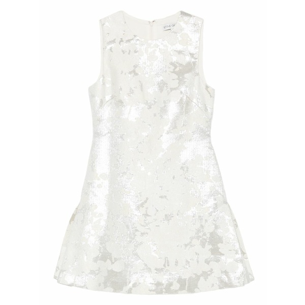 スティーヌ・ゴヤ レディース 衣裳 トップス Jacquard sleeveless mini dress Silver