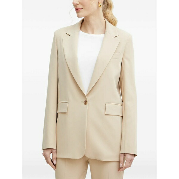 フラコミーナ レディース ティーシャツ トップス Button detail blazer Neutrals