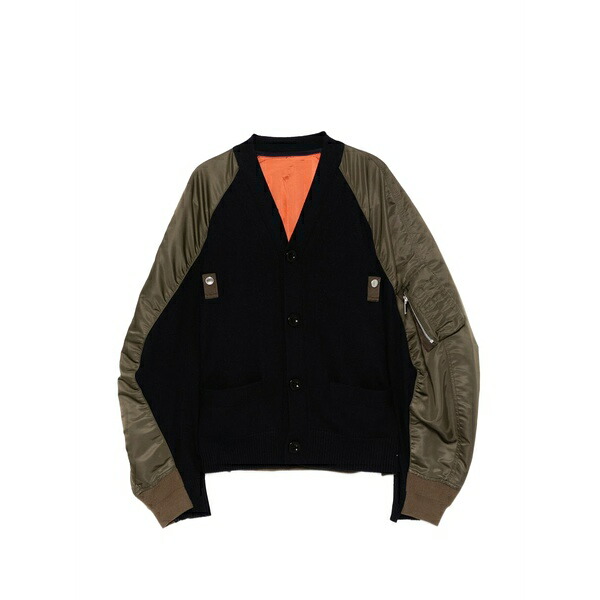 サカイ レディース ジレー アウター Twill cardigan Green