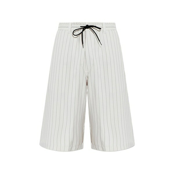 ワイスロバート・エドワード・リー メンズ 心地好いズボン下 ボトムス Pinstripe drawstring shorts Neutrals