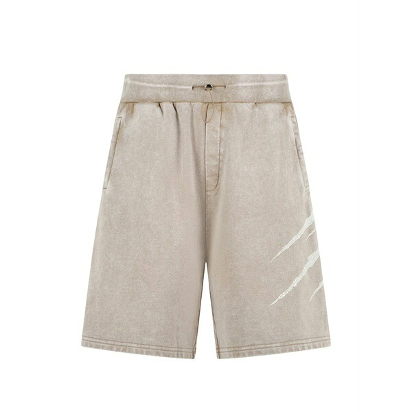 飾り気のない運動競技 メンズ 心地よいズボン下 ボトムス Washed crackle-scratch shorts Neutrals