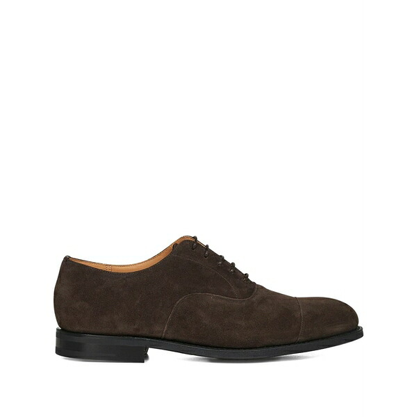 教会堂 メンズ 御召しものシューズ シューズ Lace-up suede oxford shoes Brown