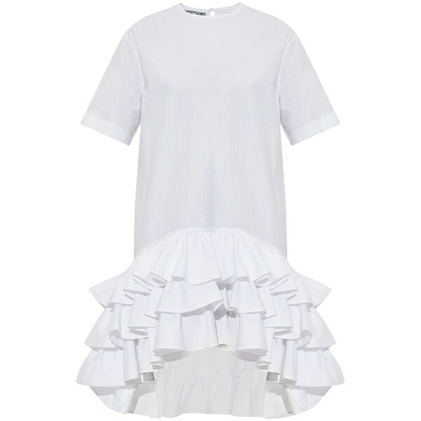 モスキーノ レディース 衣裳 トップス Asymmetric ruffled dress  White