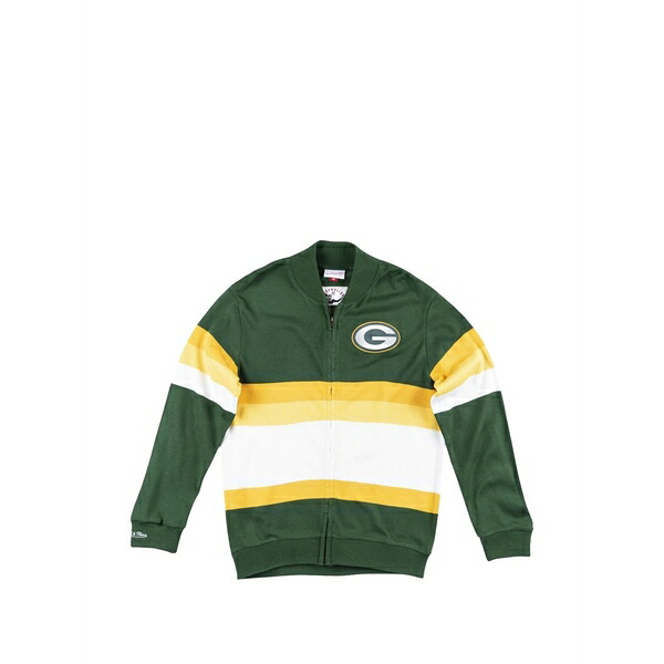 ミッチェル\u0026ネス メンズ パーカー・スウェットシャツ アウター Nfl front stripe full zip sweatshirt Green
