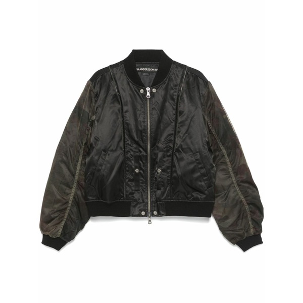 アンダーソン 呼びりん メンズ 上衣＆上衣 アウター Mesh-sleeve bomber jacket Black