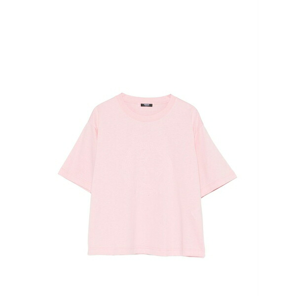 ヴェルサーチ レディース ティーシャツ トップス Logo-print t-shirt Pink