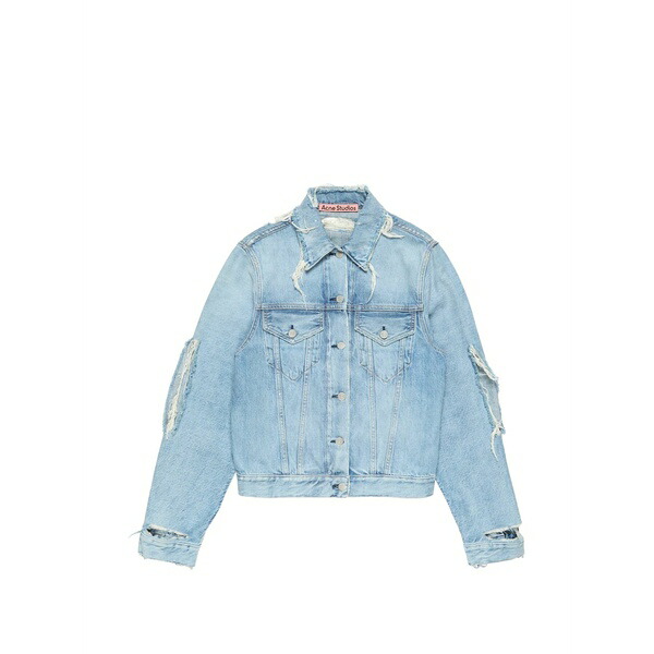 アクネ ストゥディオズ レディース 上衣＆上衣 アウター Distressed jacket Blue