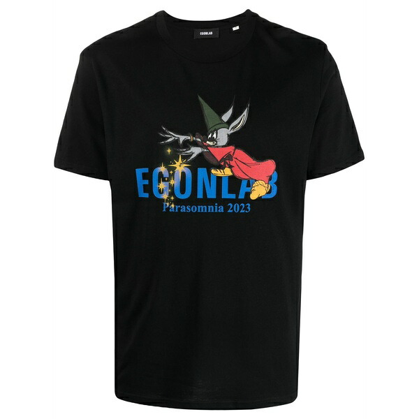 エゴンラボ メンズ ティーシャツ トップス Fantasia graphic-print cotton t-shirt Black