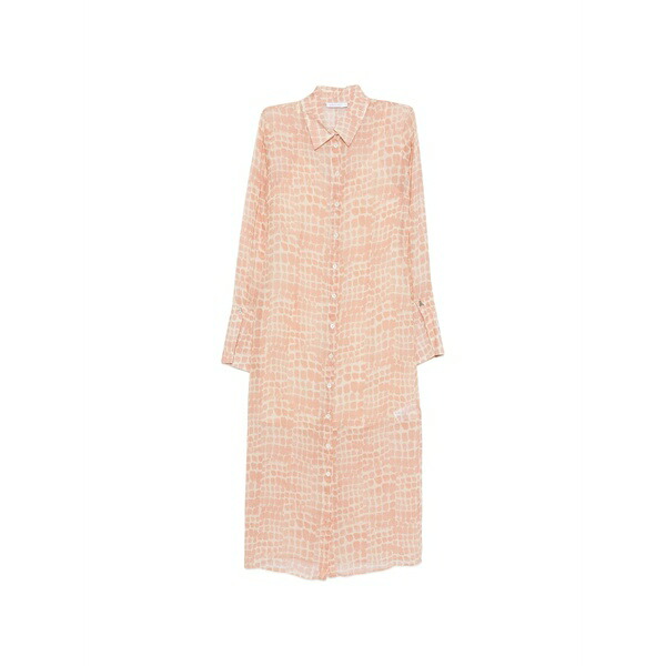 パトリツィア ペペ レディース 衣裳 トップス Croco-print MIDI shirt dress Pink