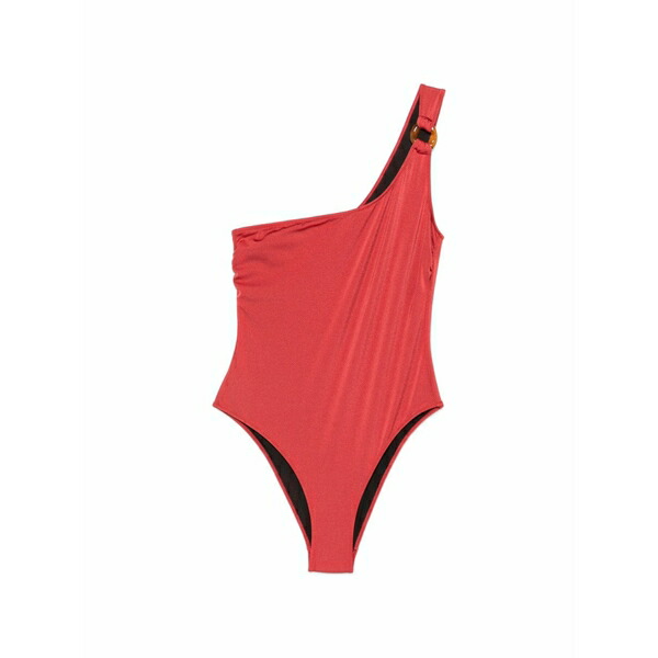 アンジュナ  レディース 衣装 トップス One-shoulder ring-detail swimsuit Red