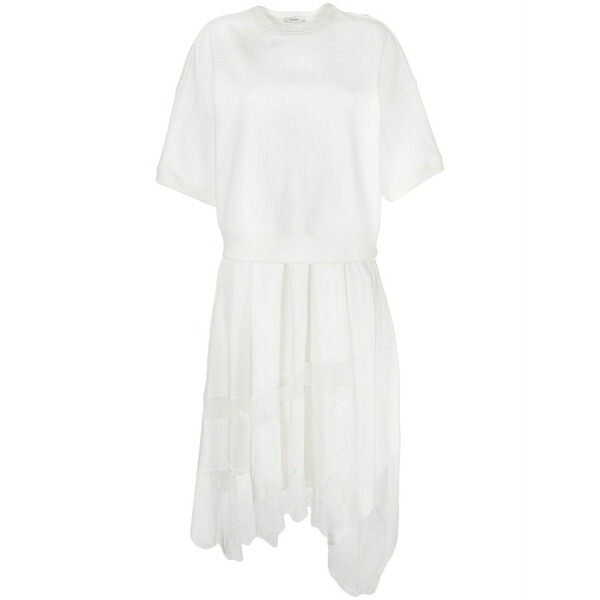 ゴエンジェイ レディース 衣装 トップス Layered lace-trim dress White