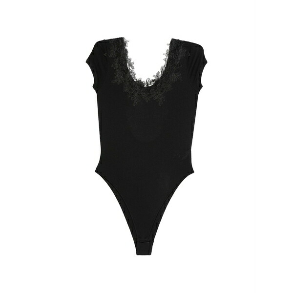 エルマンノ シェルヴィーノ レディース プルオーバー トップス Lace body Black