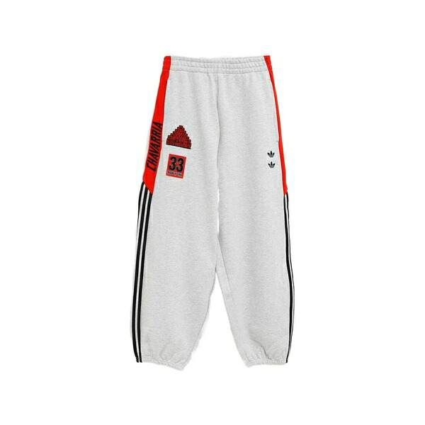 アディダス メンズ 心地好いズボン下 ボトムス X willy chavarria logo-patch side-stripe track pants Grey