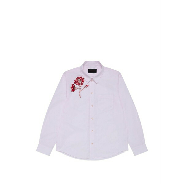 シモーネ・ロシャ メンズ ティーシャツ トップス Bead-embellished classic shirt Pink