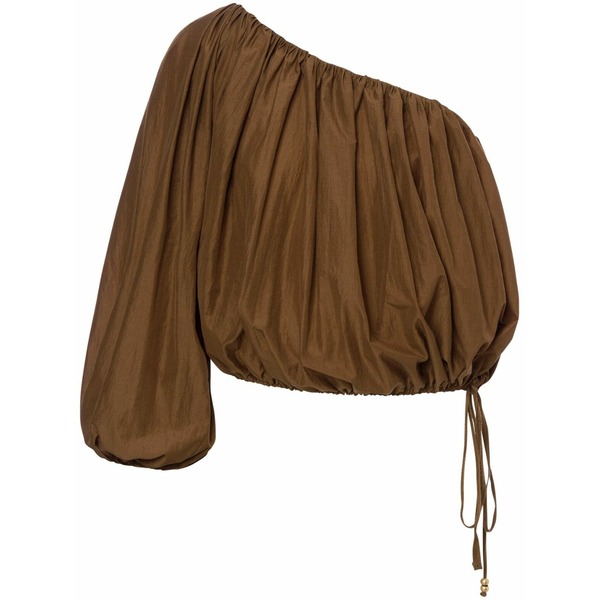 フィロソフィーデロレンゾセラフィーニ レディース プルオーバー トップス One-shoulder blouse Brown