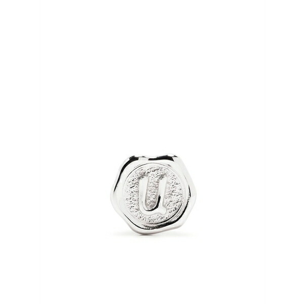 聖処女マリア 黒いこと メンズ ピアス・イヤリング 付属品 Letter u coin Silver