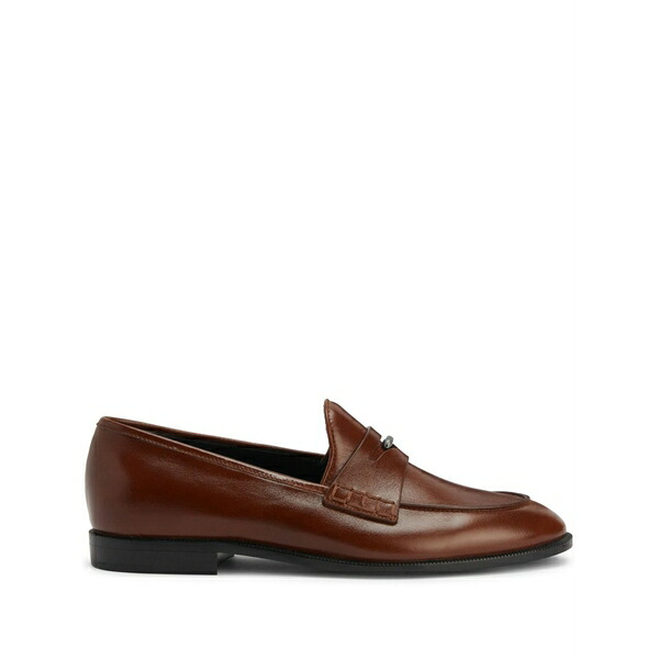 ジュゼッペザノッティ メンズ スリッポン・ローファー シューズ Archiel penny-slot leather loafers  Brown