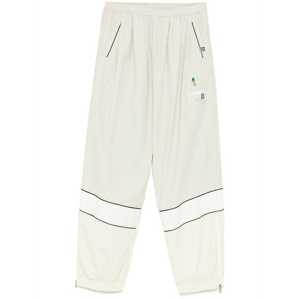 ミハラヤスヒロ メンズ 心地よいズボン下 ボトムス Embroidered  track pants Neutrals