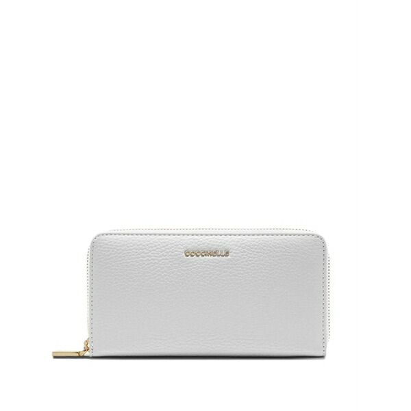 コチネレ レディース 紙入れ 付属品 Leather zip wallet White
