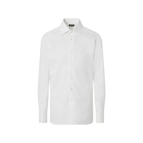 ゼニア メンズ プルオーバー トップス Centoventimila structured striped shirt White