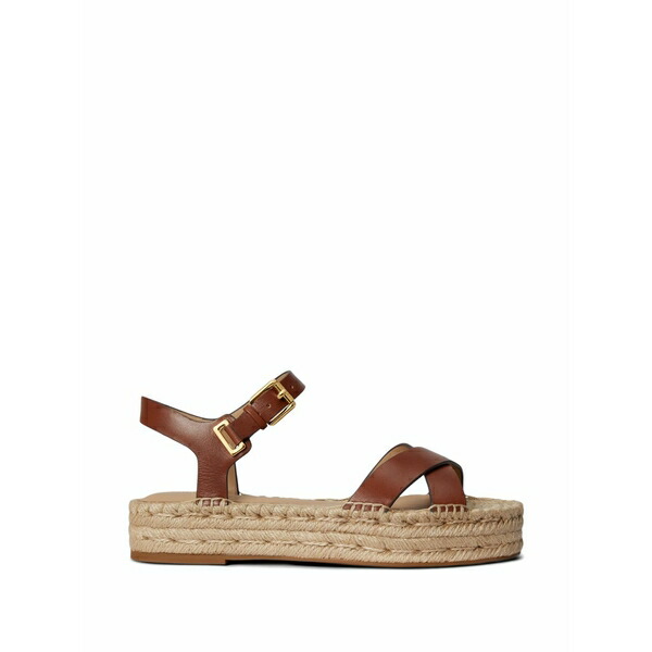 ラルフローレン レディース サンダル シューズ Emeryn leather espadrilles Brown