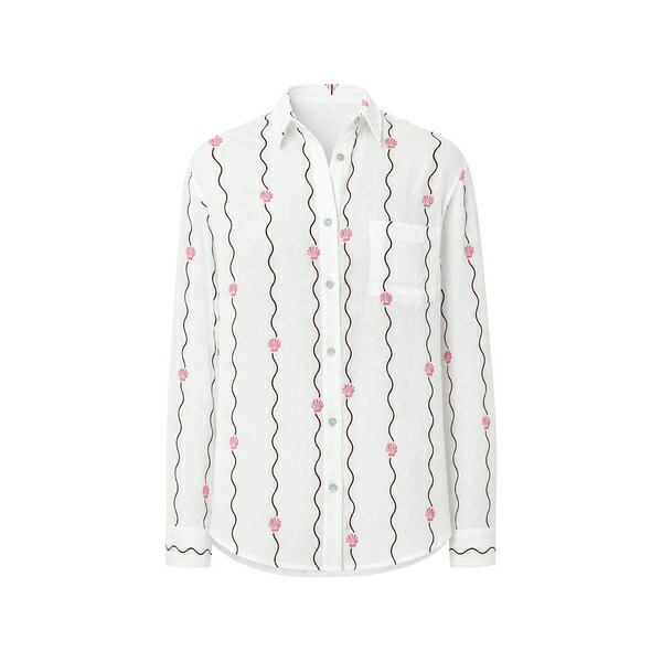 レイルズ レディース ティーシャツ トップス Charli striped seashells shirt White
