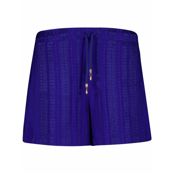 ゼウスプラスディオーニ レディース 心地よいズボン下 ボトムス Paxi drawstring-waist textured shorts Blue