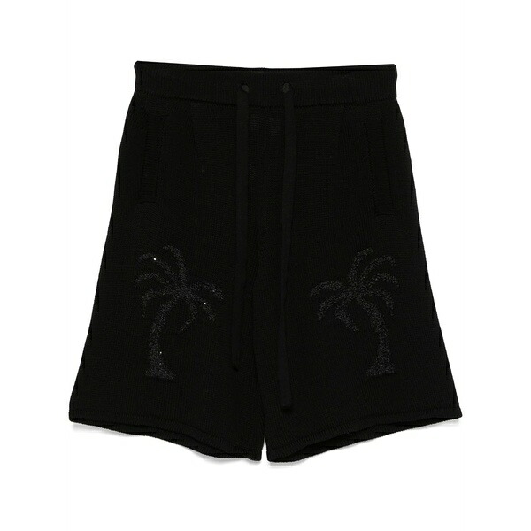 ラネウス メンズ 心地好いズボン下 ボトムス Knitted bermuda shorts Black