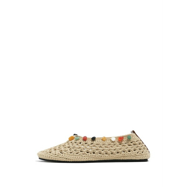 ビンバ イ ローラ レディース サンダル シューズ Bead-embellished crochet ballet flats Neutrals