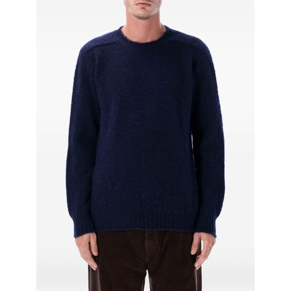 ハウリン メンズ 編み物\u0026ティーシャツ アウター Crew-neck long-sleeve sweater Blue