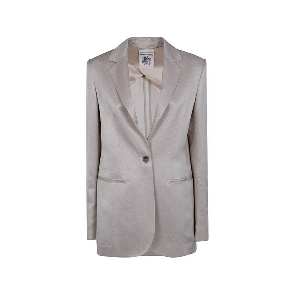 セミクチュール レディース 上衣＆上衣 アウター Ebony single-breasted blazer Neutrals