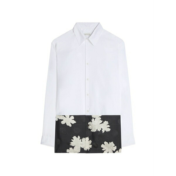 ドリス・ヴァン・ノッテン メンズ プルオーバー トップス Floral-detail shirt White