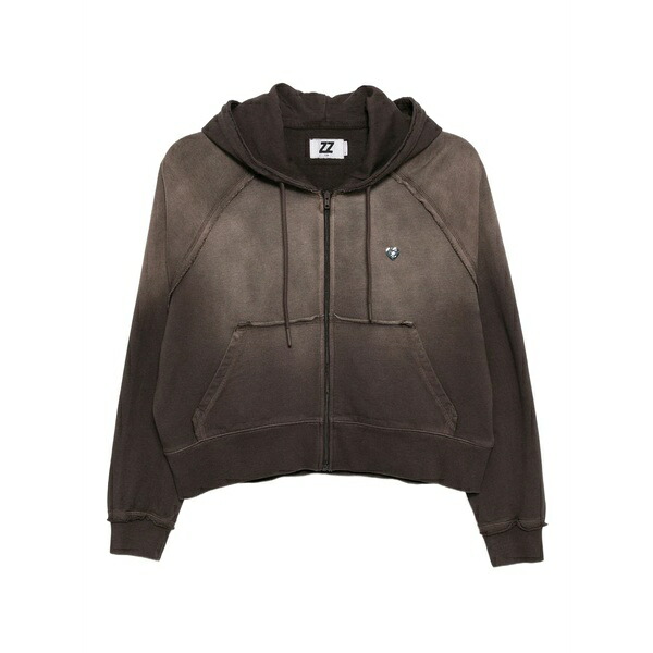 イズエ レディース パーカー・スウェットシャツ アウター Logo-plaque hoodie Brown