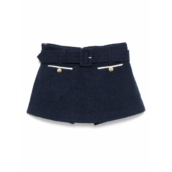 セルフ・ポートレイト レディース 心地よいズボン下 ボトムス Tweed skorts Blue