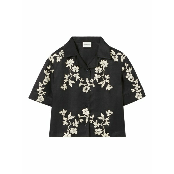 クローディピエルロ レディース プルオーバー トップス Floral-print shirt Black